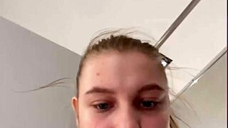 close up teen pussy fingering orgasm in public locker room outdoors