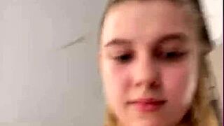 close up teen pussy fingering orgasm in public locker room outdoors