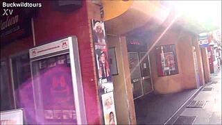 discover kaiserstraße hanover's vibrant sights as european tourist wanders german streets