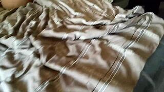 pulling down leggings sliding cock between big booty african doll's chocolate cheeks