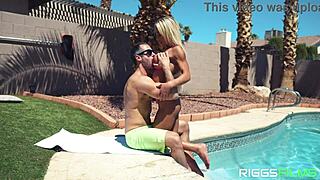 Fit kitty's cum-drenched outdoors!