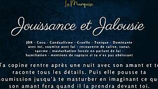 French cuck hubby strokes to wife's jouissance jealousy joi audio tease