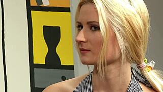 check out these beautiful european blondes kicking off their first steamy bedroom scene together