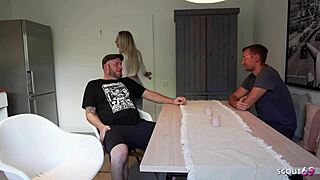 Cuckold Watches Skinny German Teen Girlfriend Raw Fucked By Old Fat Cock Guy