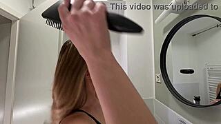 Amazingly Beautiful College Coed Flashes Her Perfect Ass in Super Short Miniskirt Bathroom Show