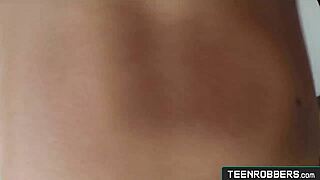 damn cute shy teen 18+ shoplifter lilly hall takes hard doggystyle in backroom