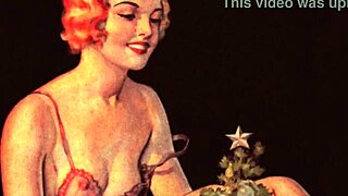 vintage erotic christmas unfolds with retro antique charm
