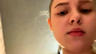 18yo blonde bbw gets hardcore fucked in public gym risking exposure