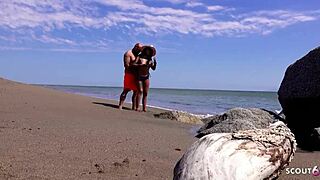 😍 real milf couple bangs risky on mexico beach holiday!! outdoor doggy cumshot facial 😈