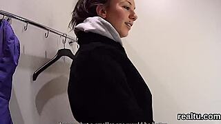 adorable czech teen gets seduced in shop then drilled hard pov style