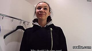 adorable czech teen gets seduced in shop then drilled hard pov style