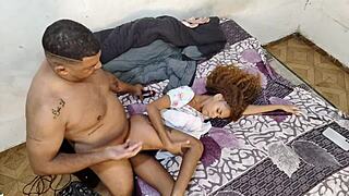 bareback pounding hot teen slut's tight pussy until massive orgasm cumshot