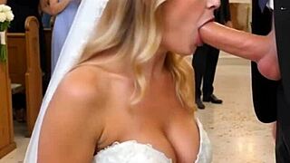 Wet bride craves monster cock on wedding day ai generated interracial pounding