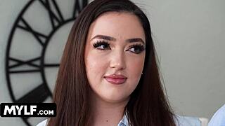 Experienced milf teaches virgin boy rough fucking cowgirl spanking!