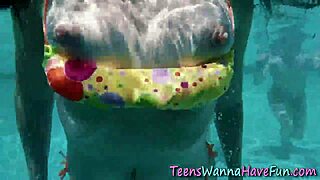 Man, these pool party teens sucking that long shlong got me hard