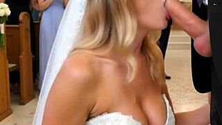 Wet bride craves monster cock on wedding day ai generated interracial pounding