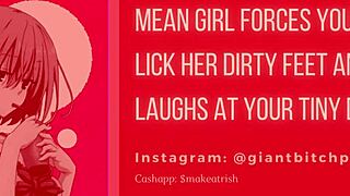 can your tiny dick handle this mean bimbo's foot slave joi degradation roleplay?