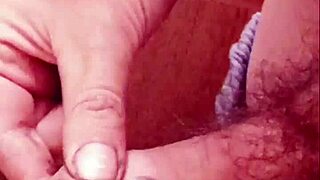 amateur pulls foreskin back and forth quick homemade solo handjob cum