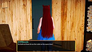 big titted redhead teen joins the new family fun