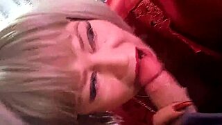 Aimee the hot milf queen deepthroats and licks married cocks in closeup compilation