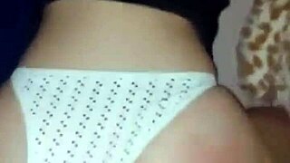 cock slides deep with thong pushed aside all the way?