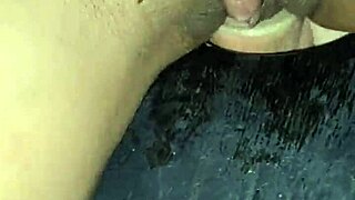 brazilian milf lines up at swingers house for gloryhole gangbang pussy licking frenzy