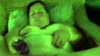 oh man bbw flashes hairy pussy tits vibrator play at campsite... hot!