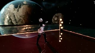 2b shakes her huge boobs in a sexy teasing cover dance routine