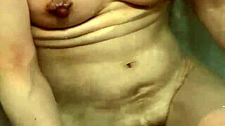 wife's slow bath tease ignites nipple groping lust before garage sex