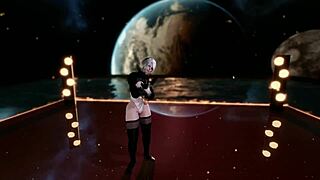 2b shakes her huge boobs in a sexy teasing cover dance routine