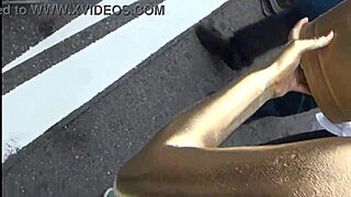 Osu gold powder show features costume slip exposing full nipples