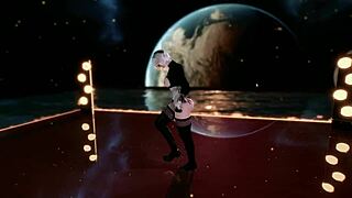 2b shakes her huge boobs in a sexy teasing cover dance routine