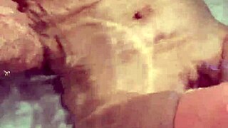 wife's slow bath tease ignites nipple groping lust before garage sex