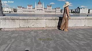 arielarider parades see-through dress publicly outdoors hungarian budapest