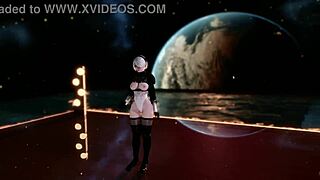 2b shakes her huge boobs in a sexy teasing cover dance routine