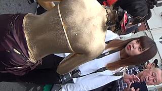 Osu gold powder show features costume slip exposing full nipples