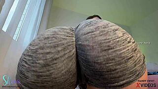 damn this latina's 106cm ass shakes in gym shorts twerking for your jerk off 😍🍑