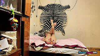 Russian Blonde Girl Fingers Tight Pussy On Bedroom Amateur Sex Tape! 