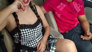 sweet indian housewife screwed roughly in car by boss anal pussy doggystyle both holes filled!!
