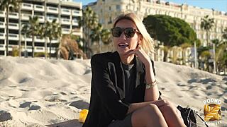 Why is Anouk so horny for her first filmed anal in lingerie?