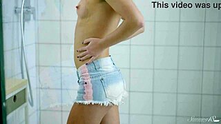 my showerhead hits my shaved pussy so good i cum over and over valentine screams