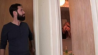 stepdad sneaks in restroom to lick stepdaughter's smooth slit at the party