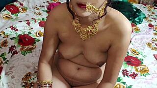 beautiful indian bhabhi screams in clear hindi as stepbro fucks her hard on wedding night!
