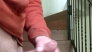 Neighbor Chats Garage I Flash Masturbate Huge Cock