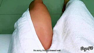 colombian milf sayafit fixes my tv then bends over for rough anal pounding with her huge curvy ass