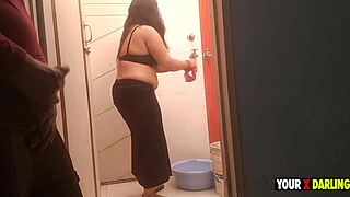 day 05... stepmom washing clothes in bathroom, i shook my penis staring her fat ass umm