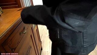 bambi, i'm choking you with this strap-on while fucking your ass deep... oops!