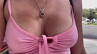 how horny is artemisia love in public with that revealing milf outfit?