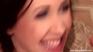 her hubby enjoys watching as bride milf gets anal fucked by swingers at wedding