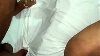 Hot desi bhabhi sneaks to bathroom for husband's monster cock deepthroat and doggystyle pounding